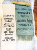 Womans Temperance WCTU Delegate Ribbons