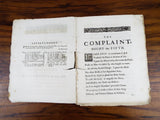 Antique 18th C Play Script ~ The Complaint London 1743