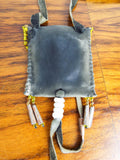 Vintage Western American Plains Indian Beaded Bag Satchel Small Purse 1970s