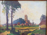 Antique Signed Windmill Oil Painting ~ Andreas Dirks