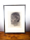 Vintage Signed Art Print  of Paul Robeson ~ By Edward Biberman