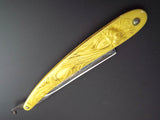 Antique Art Nouveau Barber Straight Razor Celluloid Handle