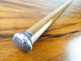 Antique 1910s Art Nouveau Walking Stick Cane with Silver Top