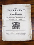 Antique 18th C Play Script ~ The Complaint London 1743