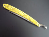 Antique Art Nouveau Barber Straight Razor Celluloid Handle