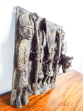 African Benin Cast Bronze Plaque Sculpture