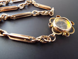 Antique English 9K Gold Pocket Watch Albert Chain 14"