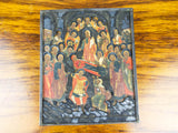 18th C Antique Religious Painted Icon Dormition Orthodox Art Mary Mother of God