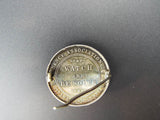 Antique Silver Temperance Total Abstinence Medal British India Badge Pin 1862